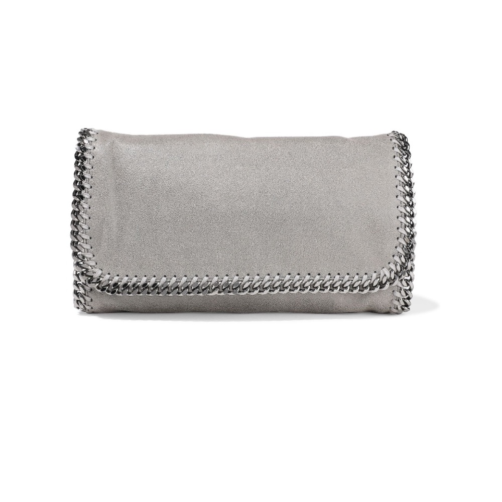 Stella McCartney Falabella Clutch Handbag Shaggy Dear Gray